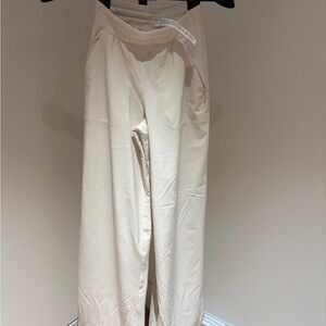 Cream Wide-Leg Lululemon spring pants